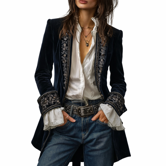 Sable & Oro™ Sacou Brodat de Lux