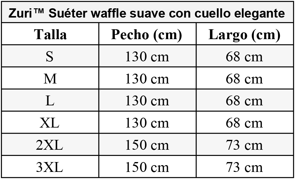 Zuri™ Pulover waffle moale cu guler elegant