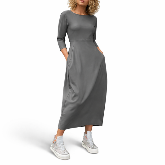 Caelune™ Rochie elegantă și simplă cu buzunare pentru femei